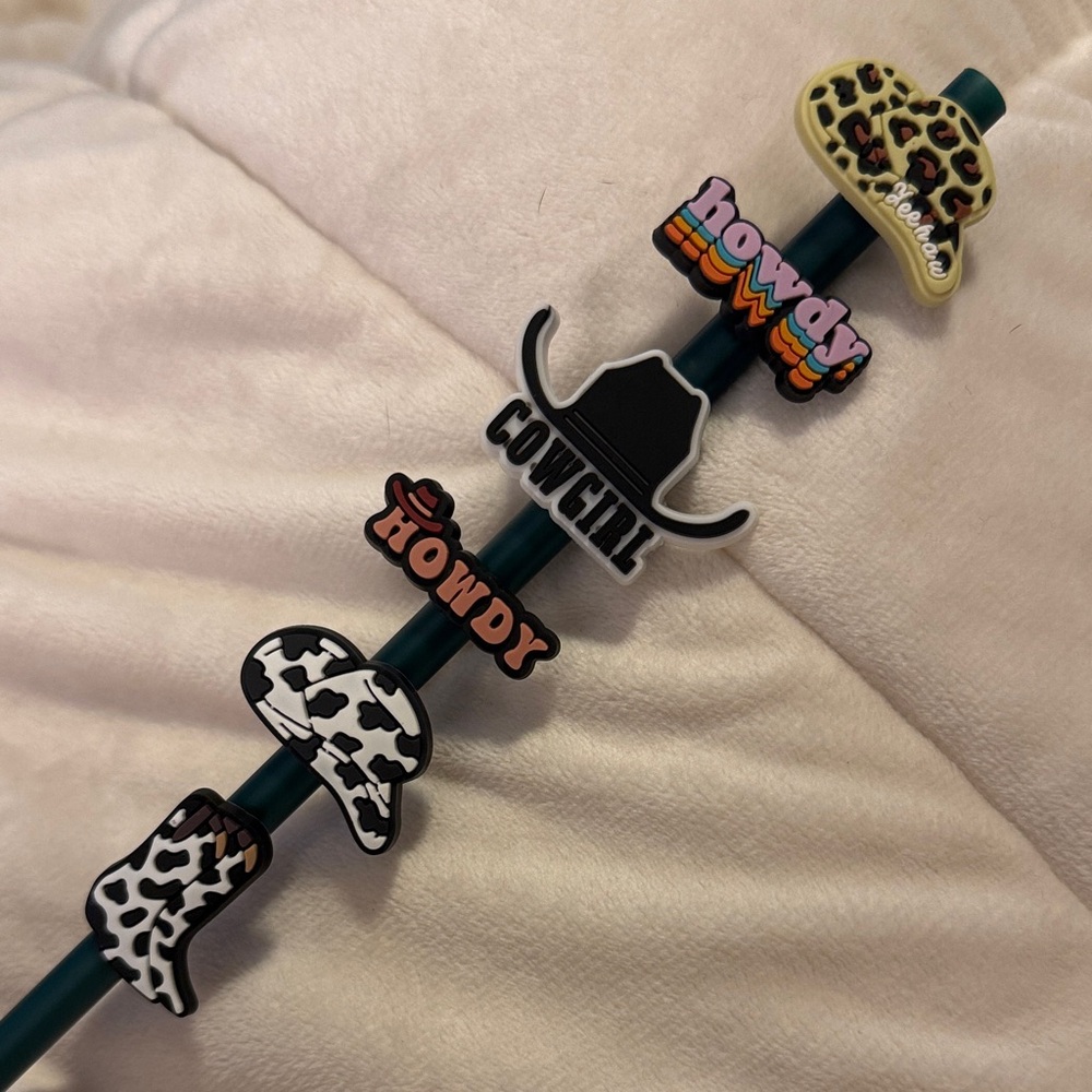 🌻 Bundle of 6 Cowgirl Straw Charms